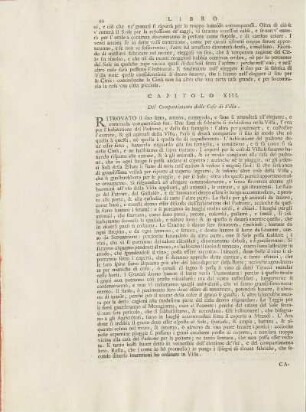 Capitolo XIII. Del Compartimento delle Case di Villa