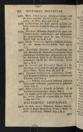 848-864, Historici Hispaniae - Historici Asiae, Africae, Americae