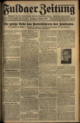 Ausgabe vom Dienstag, den 18. Oktober 1932.