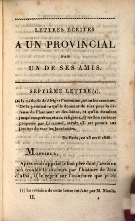 Les provinciales, ou lettres de Louis de Montalte. 2