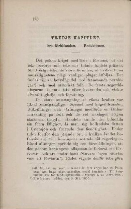 Tredje Kapitlet. Inre förhållanden. - Reduktionen.