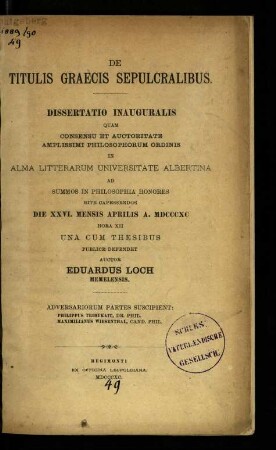 De titulis Graecis sepulcralibus