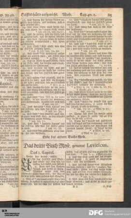 Das dritte Buch Mose. genannt Leviticus.