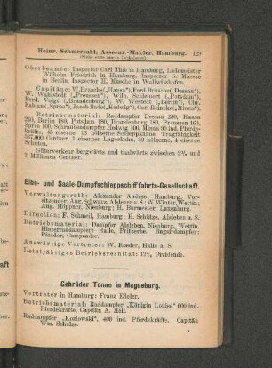 Elbe- und Saale-Dampfschifffahrts-Gesellschaft.
