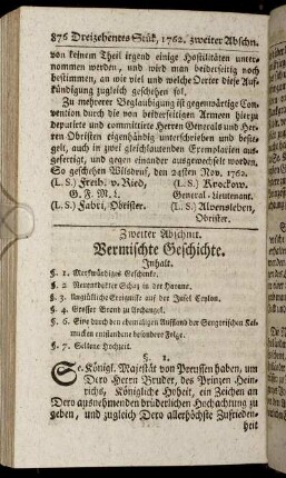 Zweiter Abschnit. Vermischte Geschichte.