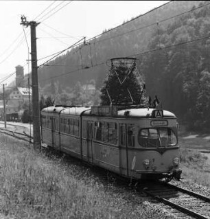 Übergabe des letzten Streckenabschnitts der neuen Albtalbahn zwischen Marxzell und Herrenalb.