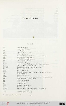 List of Abbreviations