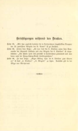 Berichtigungen während des Druckes