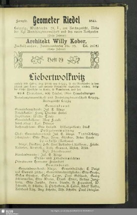 Heft 19. Liebertwolkwitz