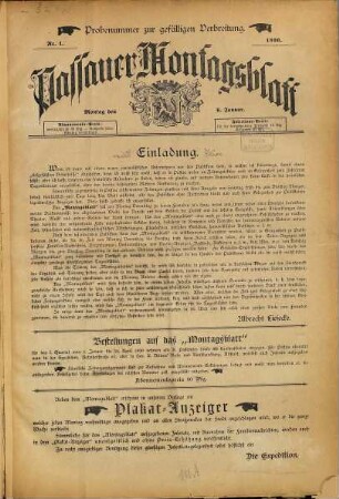Passauer Montagsblatt. 1890