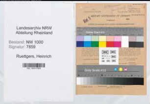 Entnazifizierung Heinrich Ruettgers, geb. 08.11.1897 (Beamter)