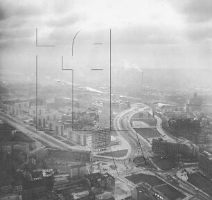 Berlin-Mitte : Bebauung zwischen Karl-Marx-Allee und Alexanderstraße; Blickrichtung Südosten