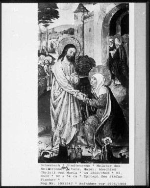 Epitaph des Stephan Fischer: Christi Abschied von Maria