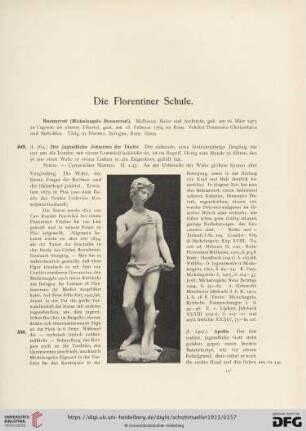 Die Florentiner Schule (Nr 349-382)