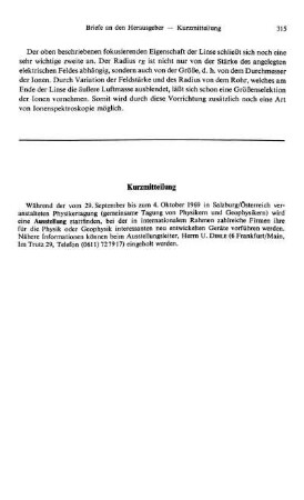 Kurzmitteilung