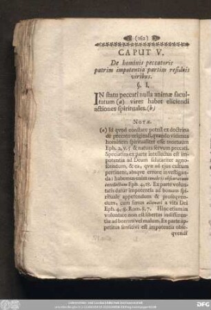 Caput V[I]. De hominis peccatoris patrim impotentia partim residuis viribus.