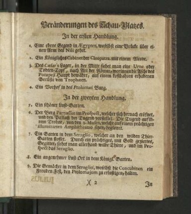 Veränderungen des Schau-Platzes.