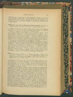 Anales de la Facultad de Derecho y Ciencias Sociales. Dirigidos por Alfredo Colmo