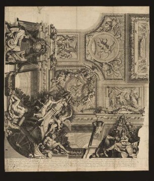 Deckengemälde Ausschnitt (Le Grand Escalier de Versailles, Taf. 7)