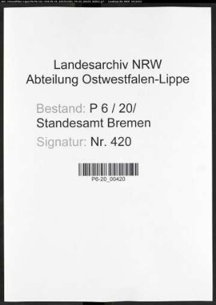 Sterberegister Standesamt Bremen