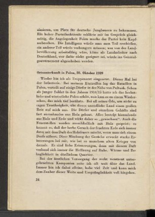Ortsunterkunft in Polen, 28. Oktober 1939