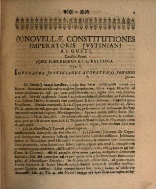 Novellae Constitutiones Dn. Jvstiniani