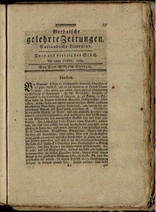 Drey und vierzigstes Stück, den 24ten Oktober, 1789.