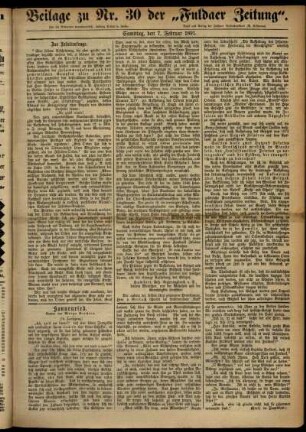 Zweite Ausgabe vom Samstag, den 07. Februar 1891.
