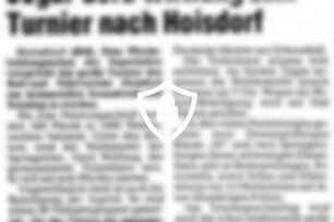 Sogar [Name maskiert] zum Turnier nach Hoisdorf