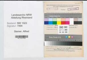 Entnazifizierung Alfred Steiner , geb. 02.02.1898 (Kriminalsekretaer)