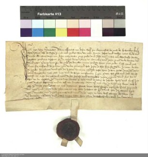 Revers Friedrichs von Sternberg bezüglich der Belehnung mit zwei Vorwerken in Milz und weiteren im Einzelnen aufgeführten Lehen durch Johann [I. von Henneberg], Abt von Fulda