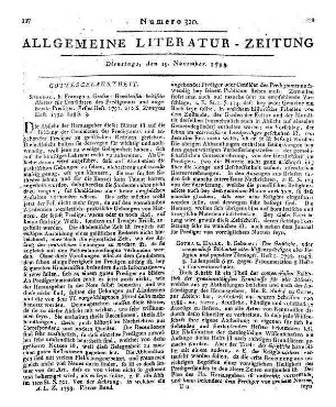 Compendiöse Bibliothek der gemeinnützigsten Kenntnisse für alle Stände [Abth.] 5,1: Der Geistliche oder compendiöse Bibliothek alles Wissenswürdigen über Religion und populäre Theologie. - Göttingen, bey Johann Christian Dieterich, 1793