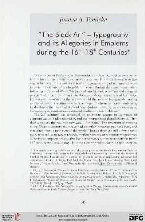 39: The Black Art : Typography and its allegories in emblems during the 16th-18th centuries