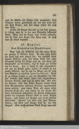 17. Kapitel. Das Einpacken der Wachskerzen