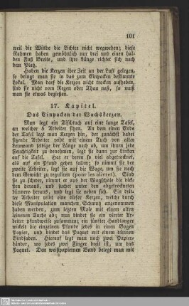 17. Kapitel. Das Einpacken der Wachskerzen