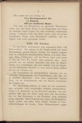 XXII. Die Schleier.