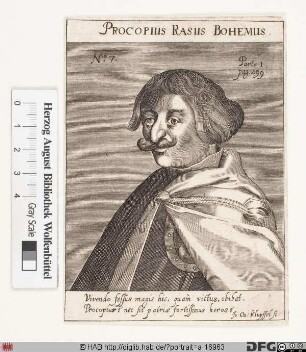 Bildnis Prokop der Kahle (Holý) od. der Große (Veliký)