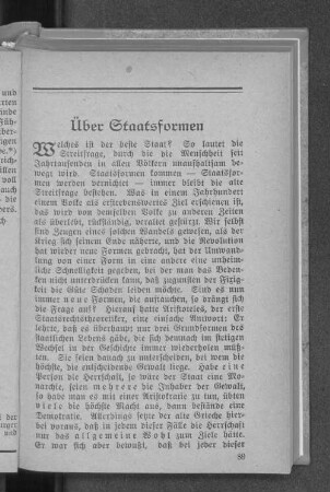 Über Staatsformen