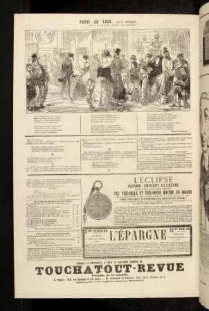 Paris en 1868, par F. Régamey VII - Le Salon Carré au Louvre