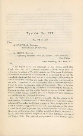 Appendix No. III