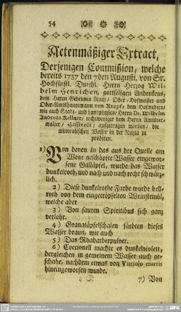 Actenmäßiger Extract