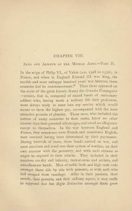 Chapter VIII. - Arms and armour of the Middle Ages - Part II