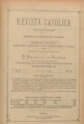 Ano II. 18 de Mayo de 1890, Núm. 67