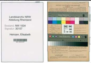 Entnazifizierung Elisabeth Heinzen , geb. 21.07.1901 ()