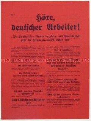 Aufruf des Reichsausschusses für das Deutsche Volksbegehren zur Teilnahme am Volksbegehren gegen den Young-Plan 1929