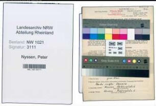Entnazifizierung Peter Nyssen , geb. 02.05.1916 (Bauarbeiter)