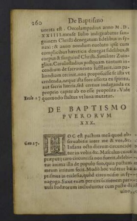 De baptismo puerorum XXX.