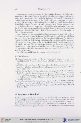 12. Epigraphische Datenbank