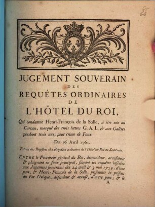 Lettres patentes du Roi concernant la poursuite des biens de la Société ... des Jésuites ... dans les colonies franç.
