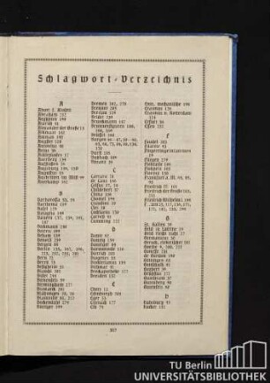 Schlagwort-Verzeichnis